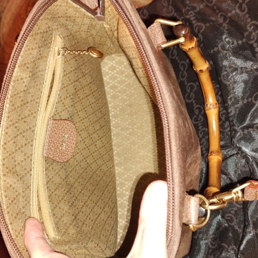 Gucci Vintage Suede Mini Bamboo Crossbody 00028650290 $1,250 Retail EUC - Picture 11 of 16
